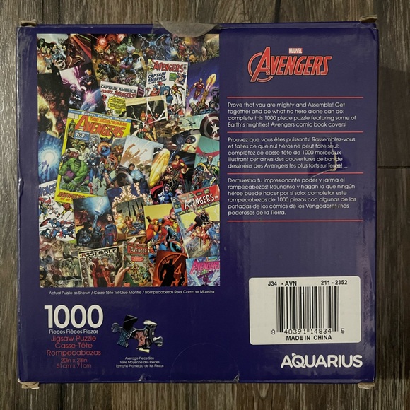 AQUARIUS Marvel Puzzle Cast (1000 Piece Jigsaw Puzzle) 🧩 - Picture 3 of 3